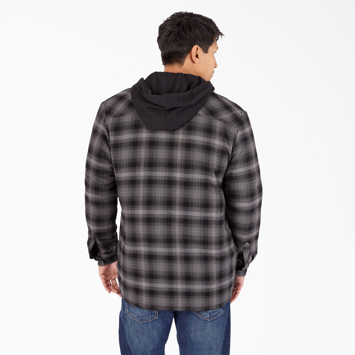 Dickies Men&#39;s Durable Water Repellent Hooded Flannel Shirt Jacket - Work World - Workwear, Work Boots, Safety Gear