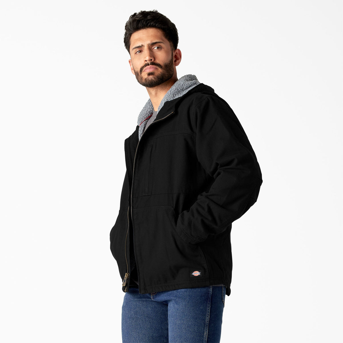 Dickies Duck Sherpa Lined Hooded Full Zip Jacket - Work World - Workwear, Work Boots, Safety Gear