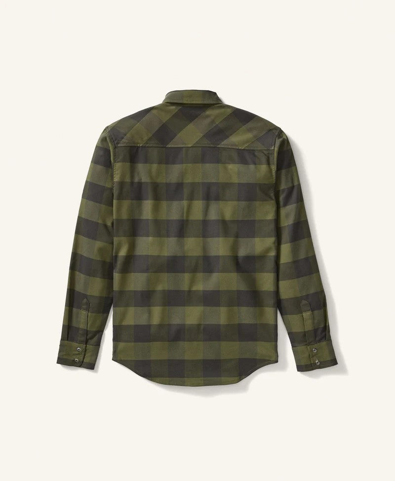 TRUEWERK Men's Tech Flannel DWR Snap-Front Long Sleeve Work Shirt Work Shirts TRUEWERK