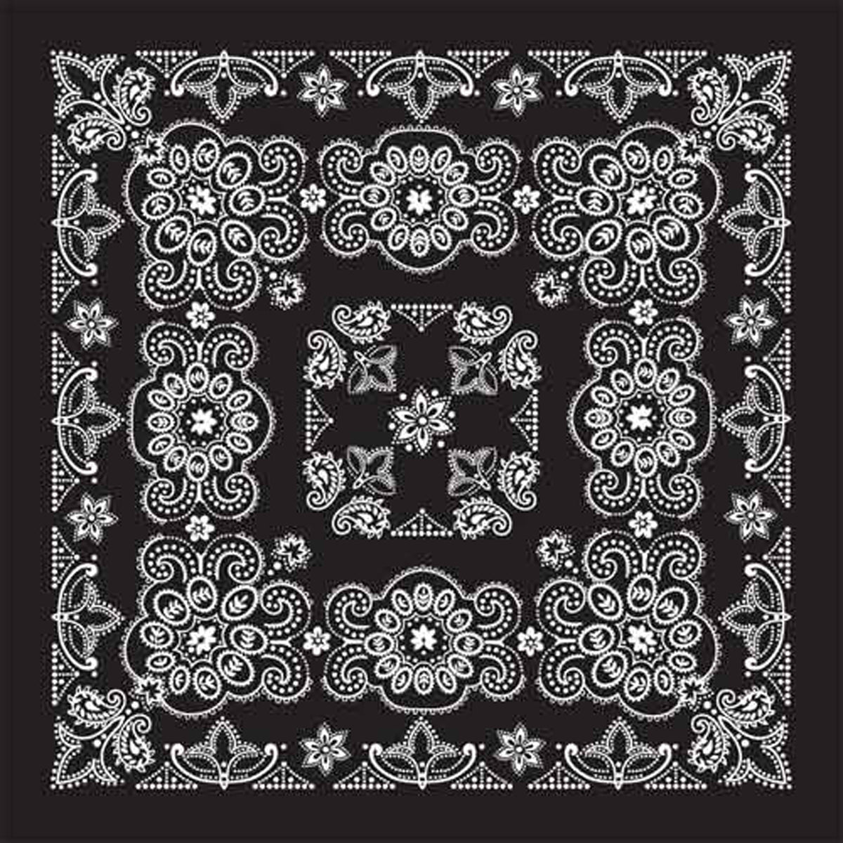 The Bandanna Company 27" Paisley Bandanna Misc The Bandanna Company Black Paisley OS