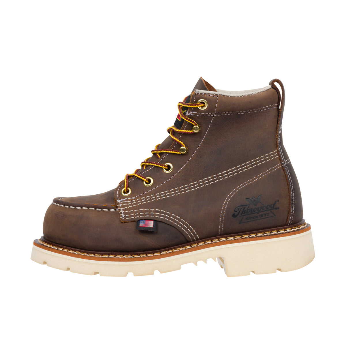Thorogood Women's American Heritage 6 Inch Moc Toe Maxwear 90 Steel Toe Work Boots Thorogood