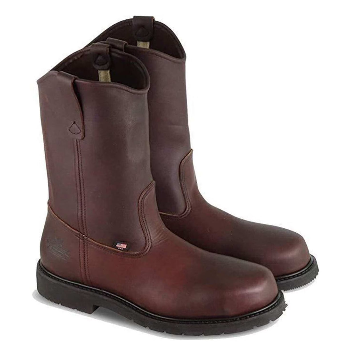 Thorogood Men's 11 Inch Oil Rigger Wellington Steel Toe Work Boot Work Boots Thorogood Black Walnut 10 2E