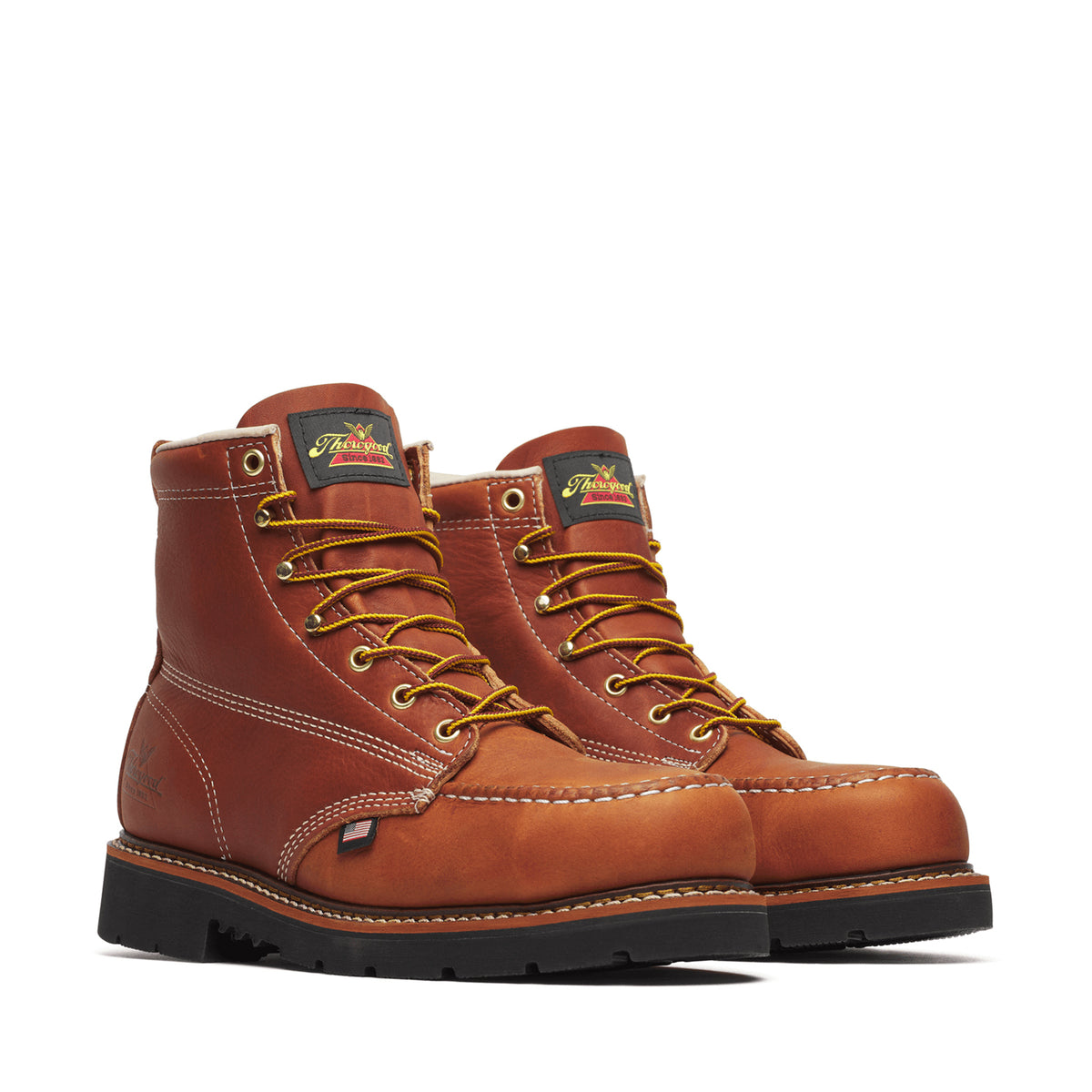 Thorogood Men's American Heritage 6" MAXWear 90 Moc Toe Steel Toe Work Boot Work Boots Thorogood