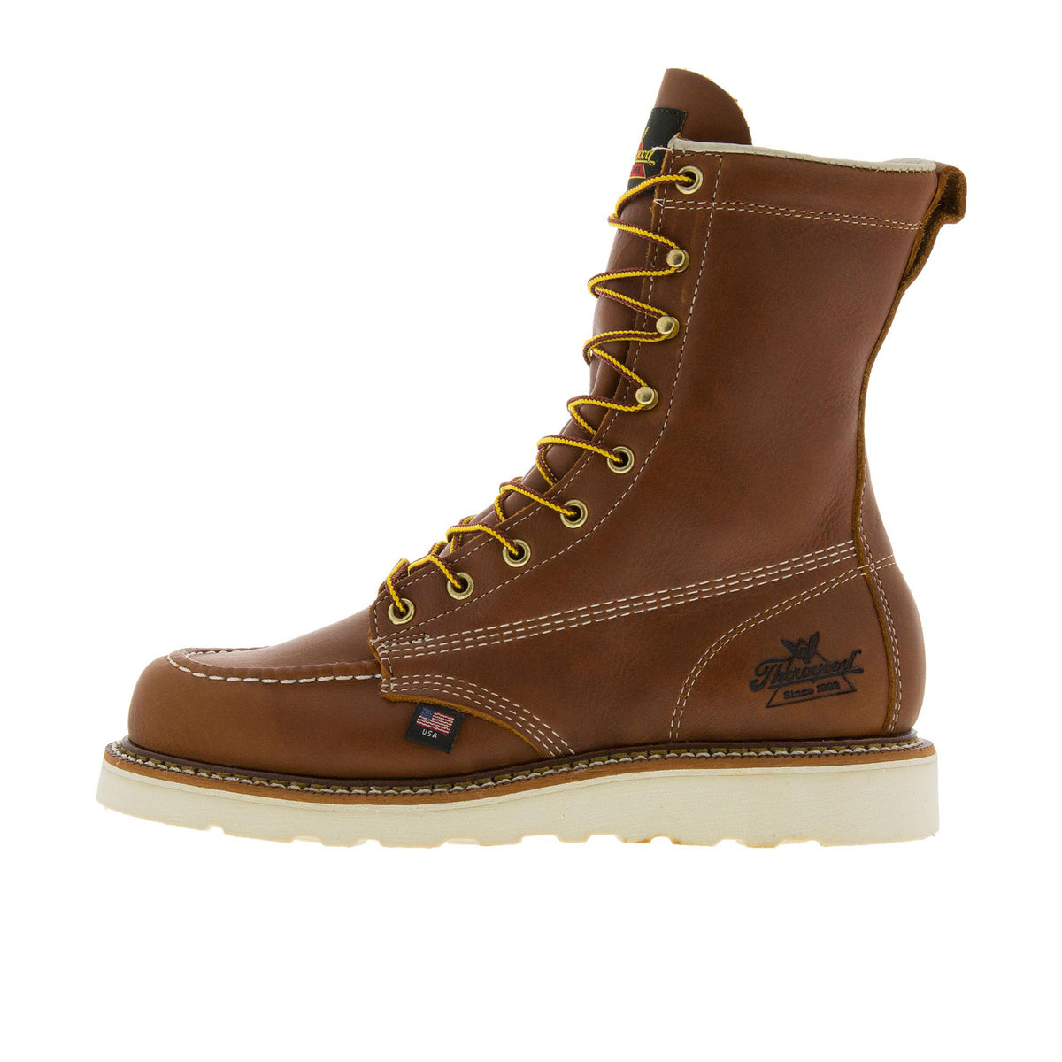 Thorogood Men's American Heritage 8 Inch Moc Toe MAXWear Wedge Steel Toe Work Boots Thorogood