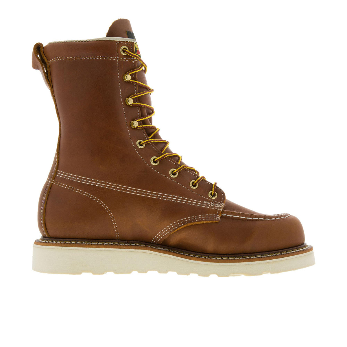 Thorogood Men's American Heritage 8 Inch Moc Toe MAXWear Wedge Steel Toe Work Boots Thorogood Tobacco 10 2E