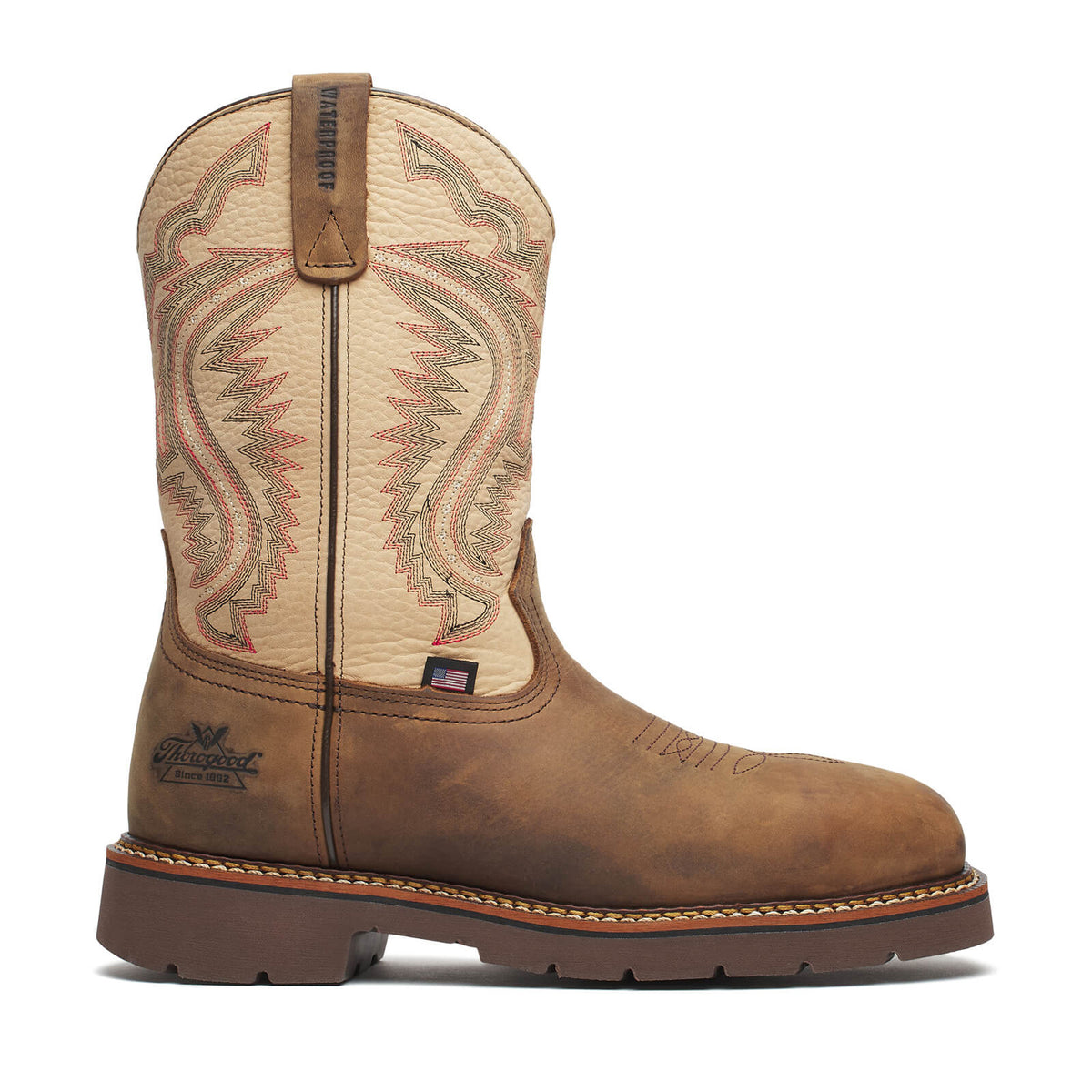 Thorogood Men's Western Work Waterproof 11" Square Toe Comp Toe Work Boot