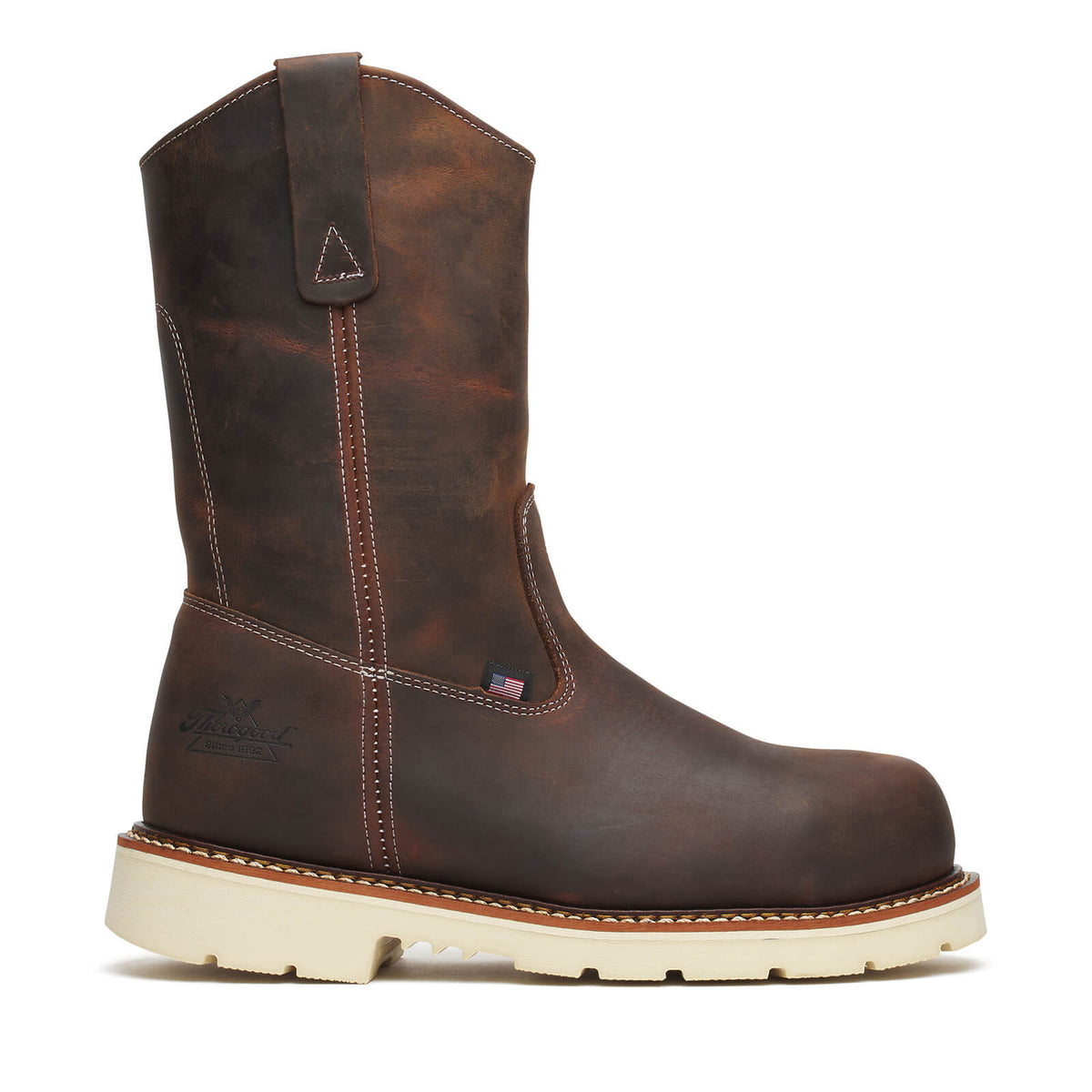 Thorogood Men's American Heritage 11" MAXWear 90 Wellington Steel Toe Work Boot Work Boots Thorogood Crazy Horse 10 2E