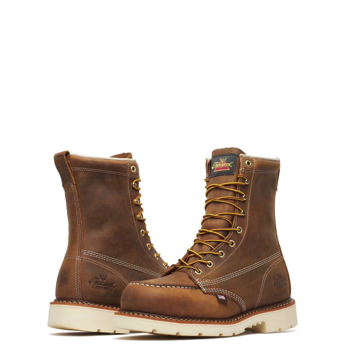 Thorogood Men's American Heritage Moc Toe 8" Steel Toe Work Boot Work Boots Thorogood