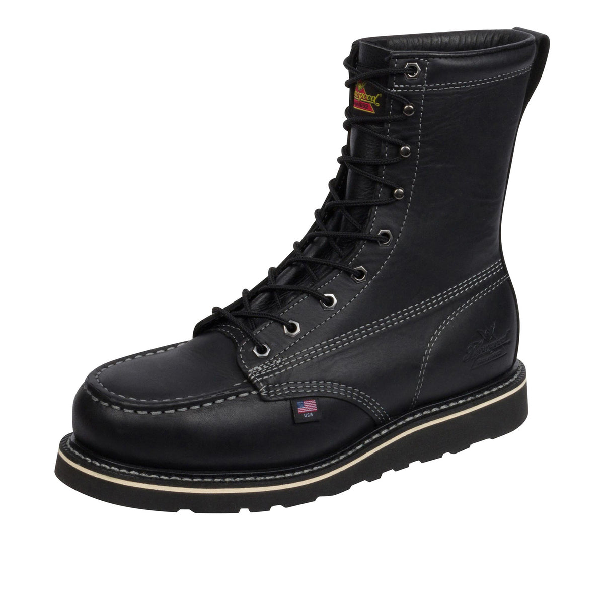 Thorogood Men's American Heritage Midnight Series 8 Inch Moc Steel Toe Work Boots Thorogood