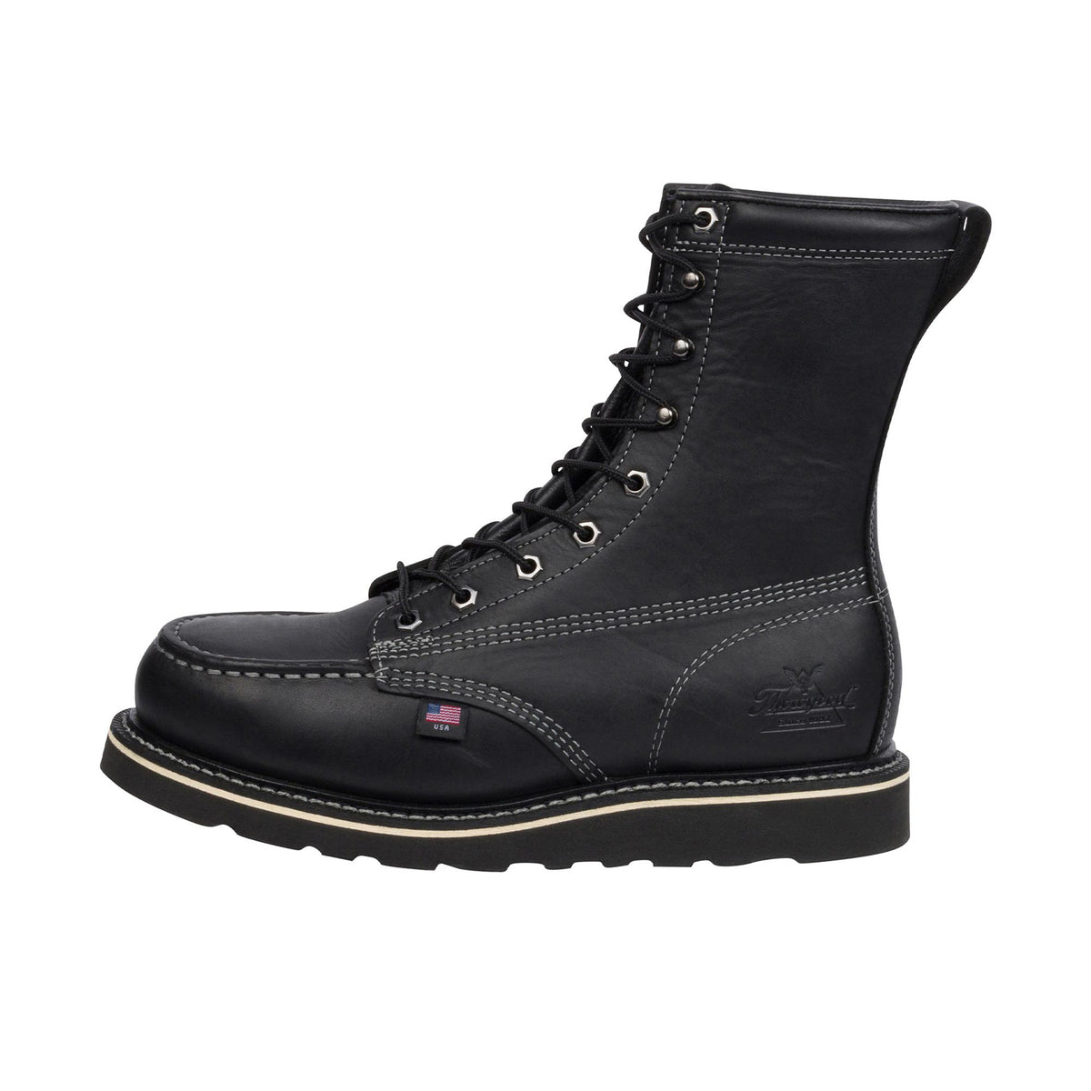 Thorogood Men's American Heritage Midnight Series 8 Inch Moc Steel Toe Work Boots Thorogood