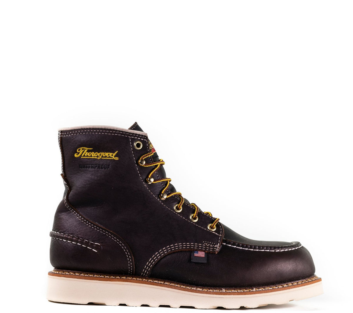 Thorogood Men&#39;s 6&quot; 1957 Series Moc Toe Waterproof Boot_Briar Pitstop - Work World - Workwear, Work Boots, Safety Gear