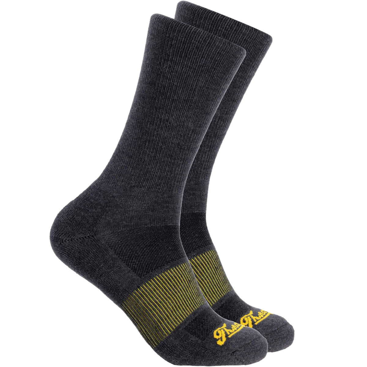 Thorogood Men's 2PK COOLMAX Half Cushion Performance Crew Work Socks Socks Thorogood Charcoal OS