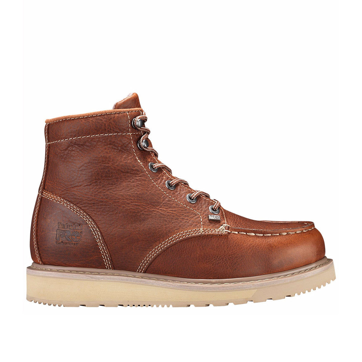 Timberland PRO Men's Barstow 6" Moc Toe Wedge Soft Toe Work Boot Work Boots Timberland PRO Brown 10.5 W