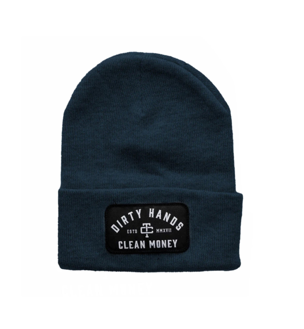 Troll Co. Premium &quot;Dirty Hands Clean Money&quot; Patch Knit Beanie - Work World - Workwear, Work Boots, Safety Gear
