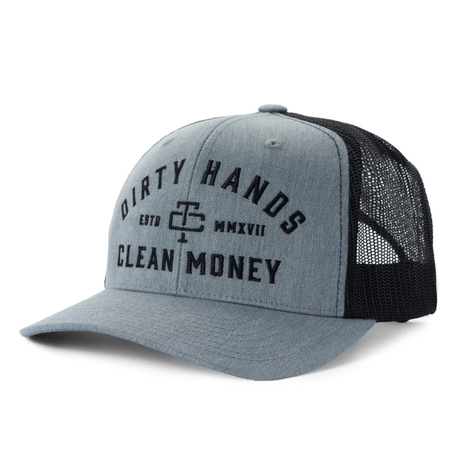 Troll Co. Catena "Dirty Hands Clean Money" Curved Brim Snapback Cap - Work World - Workwear, Work Boots, Safety Gear