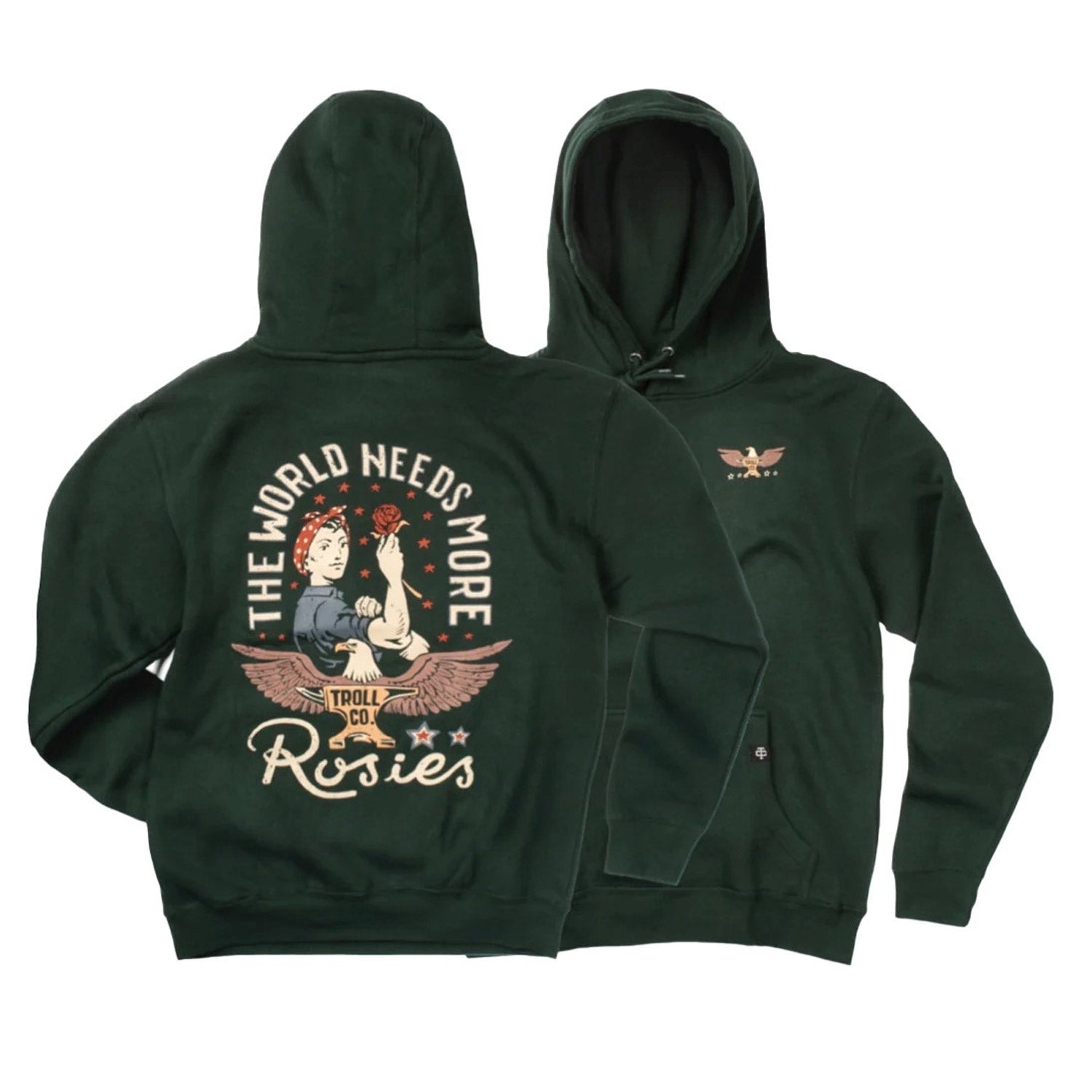 Troll Co. Women's "The World Needs More Rosies" Hoodie - Work World - Workwear, Work Boots, Safety Gear