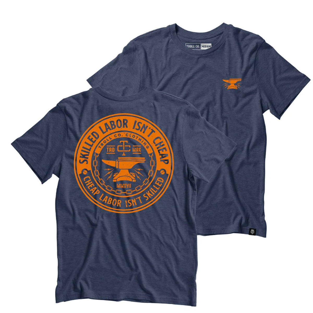 Troll Co. Men's "Skilled Labor Isn't Cheap" Graphic T-Shirt T-Shirts Troll Co. Navy 2XL Reg
