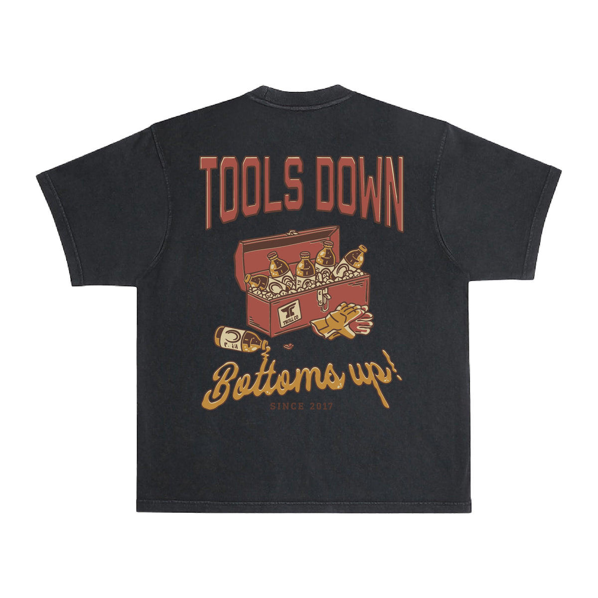 Troll Co. Men's Tools Down Heavyweight Pigment Dye T-Shirt T-Shirts Troll Co.