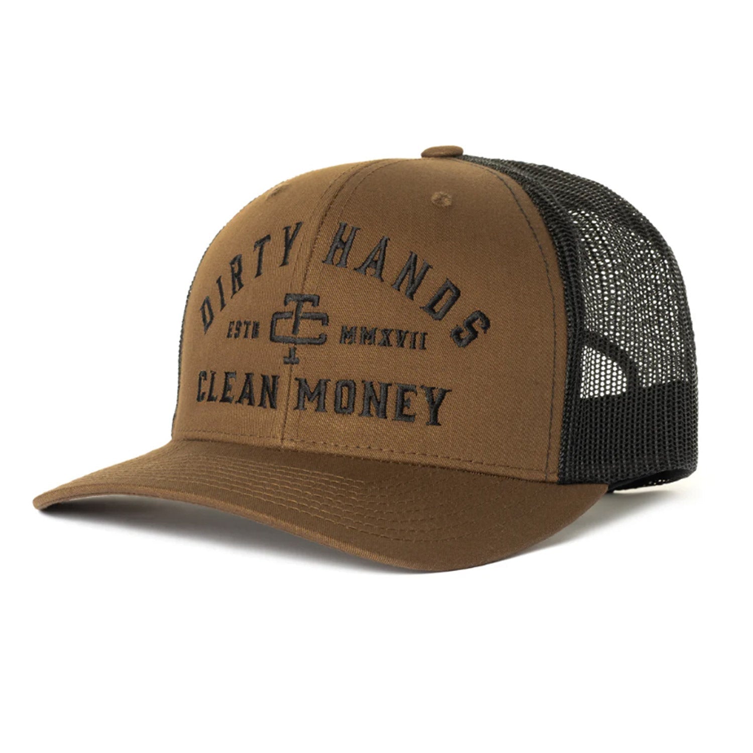 Troll Co. Catena "Dirty Hands Clean Money" Curved Brim Snapback Cap - Work World - Workwear, Work Boots, Safety Gear