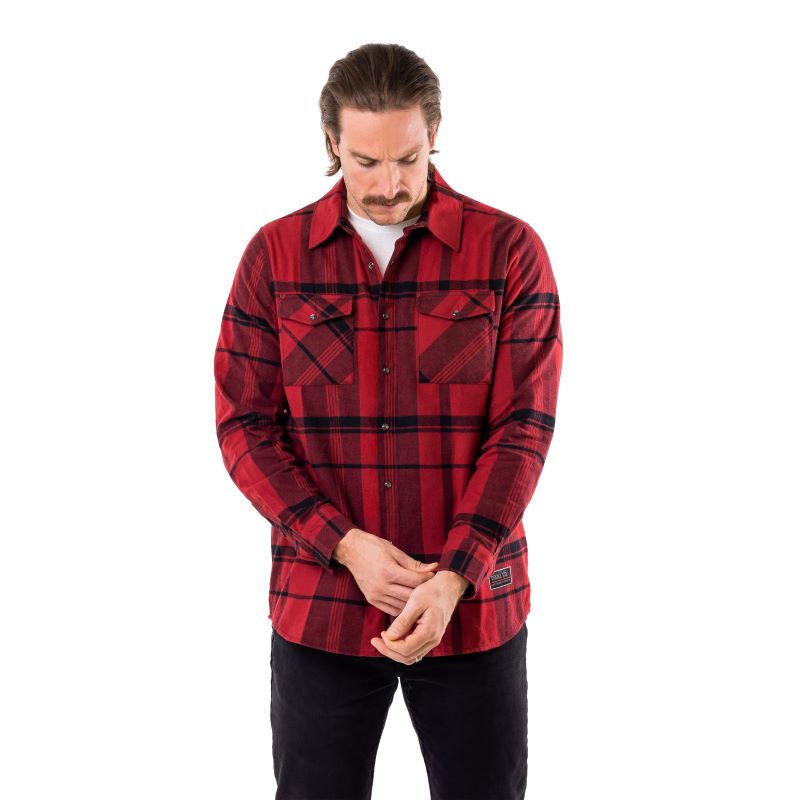 Troll Co. Men's Rory Chest Pocket Snap-Front Long Sleeve Flannel Work Shirts Troll Co.
