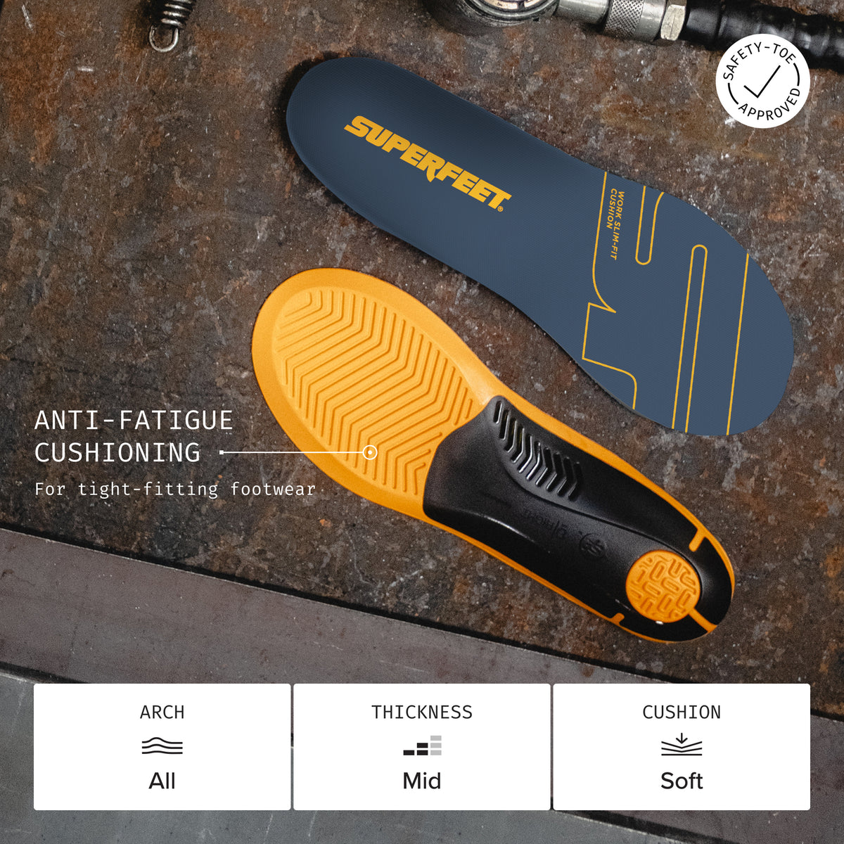 Superfeet Work Slim-Fit Cushion Insole Footwear Accessories Superfeet