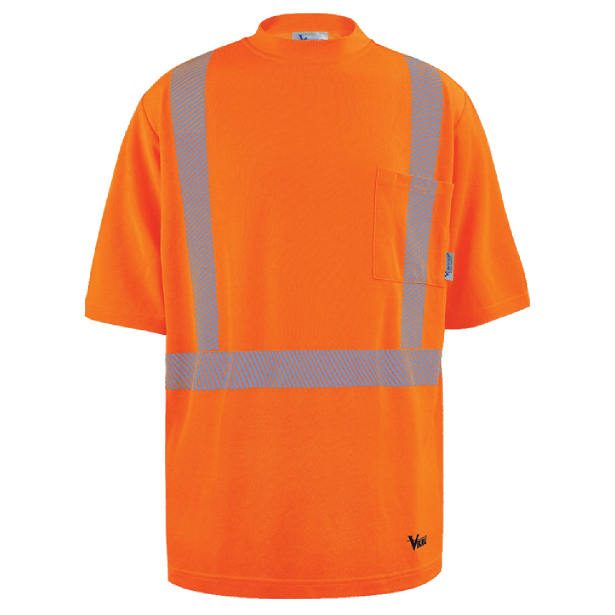 Viking Men's Bamboo Lined Safety T-Shirt Work Shirts Viking Orange 2XL Reg