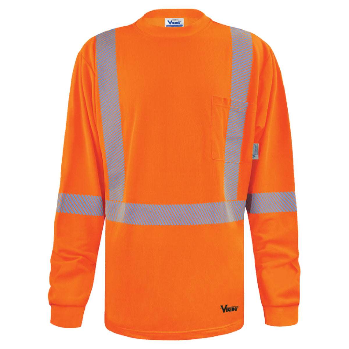 Viking Men's Bamboo Lined Safety Long Sleeve Shirt Work Shirts Viking Orange 2XL Reg