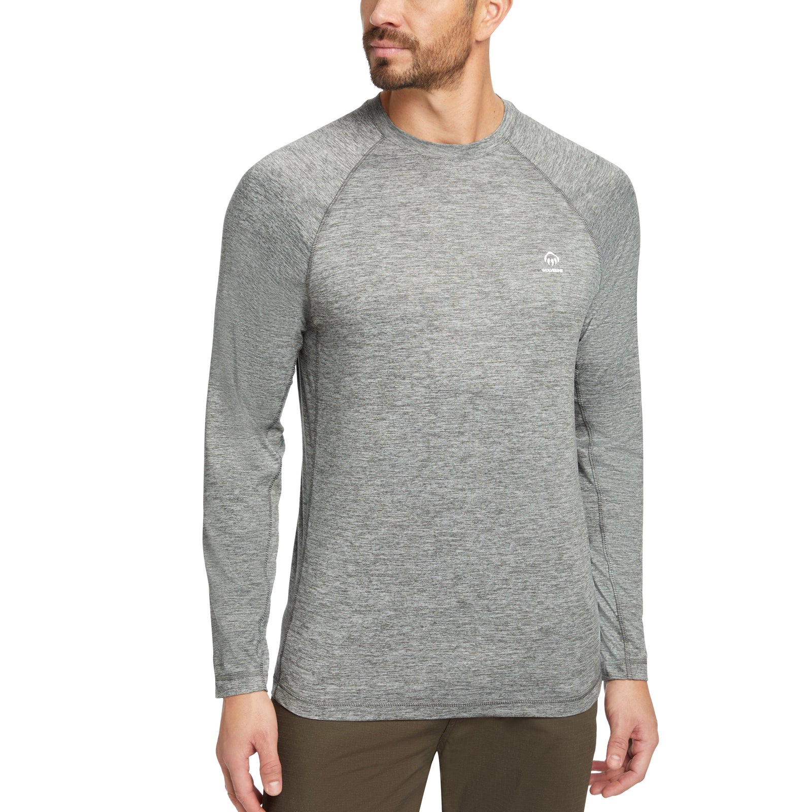 Wolverine Men's Sun-Stop Eco Long Sleeve Shirt Long Sleeve T-Shirts Wolverine Gunmetal 2XL Reg