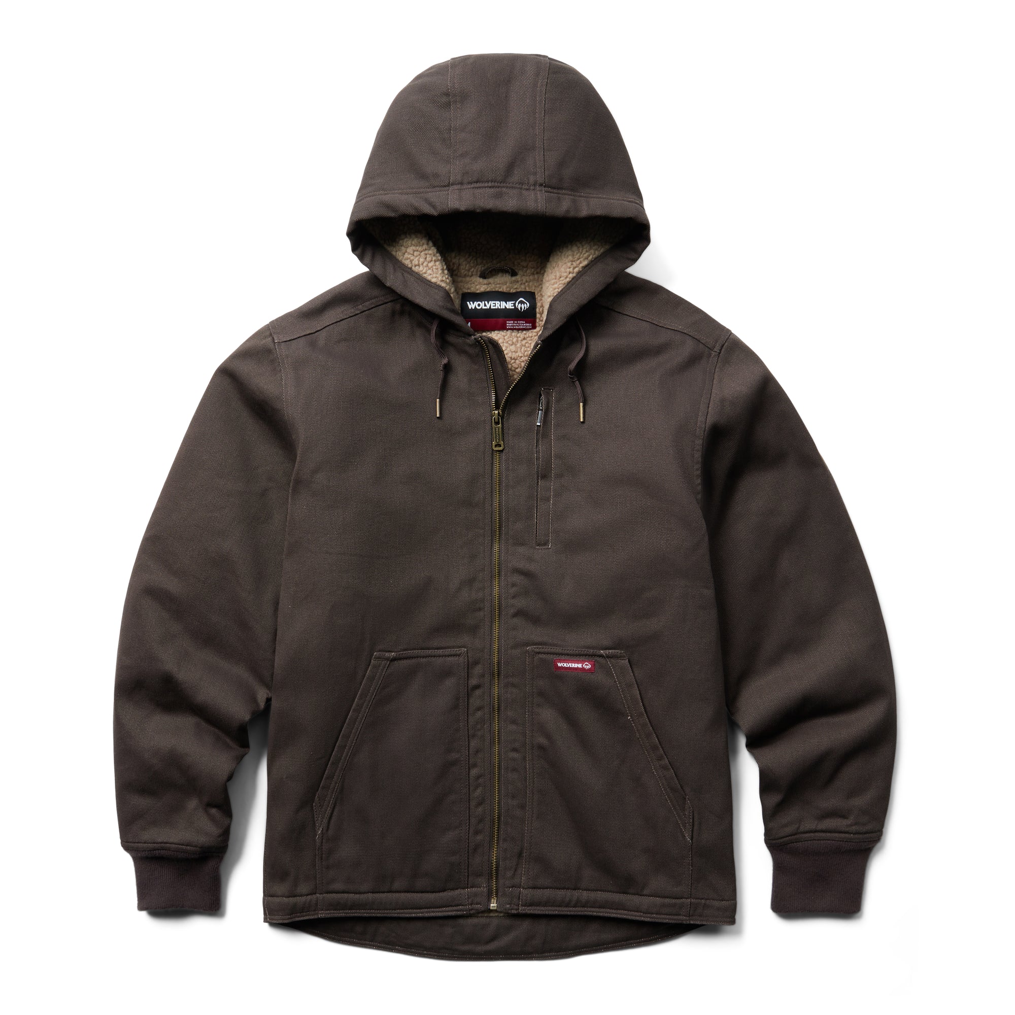 Wolverine Men's Upland Sherpa Lined 5-Pocket Hooded Jacket - Work World - Workwear, Work Boots, Safety Gear