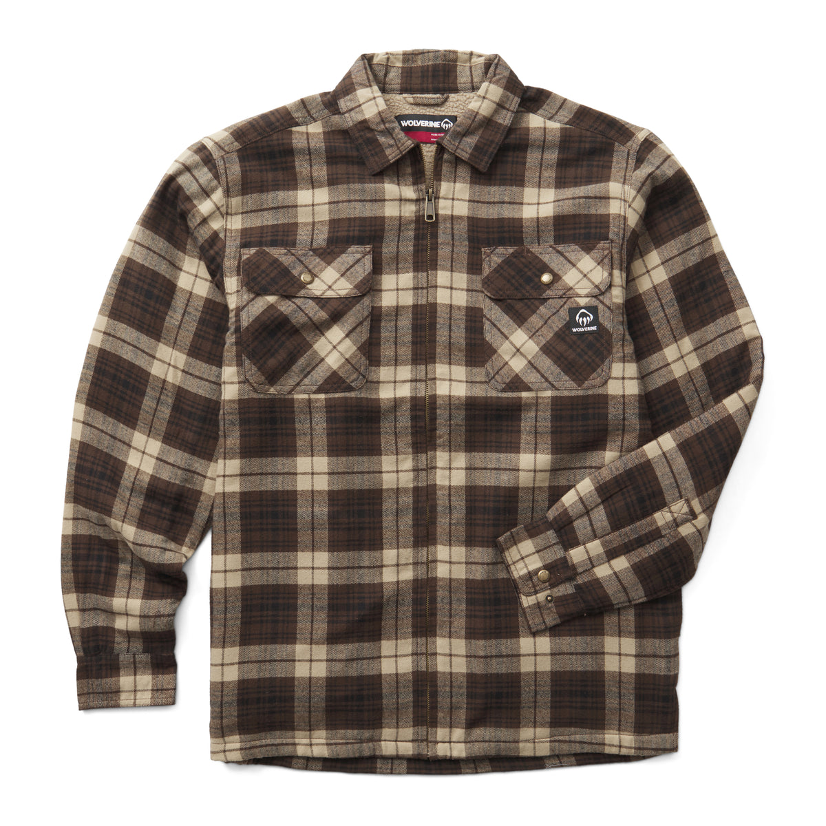Wolverine Men's Hastings Sherpa-Lined Full-Zip Shirt Jacket