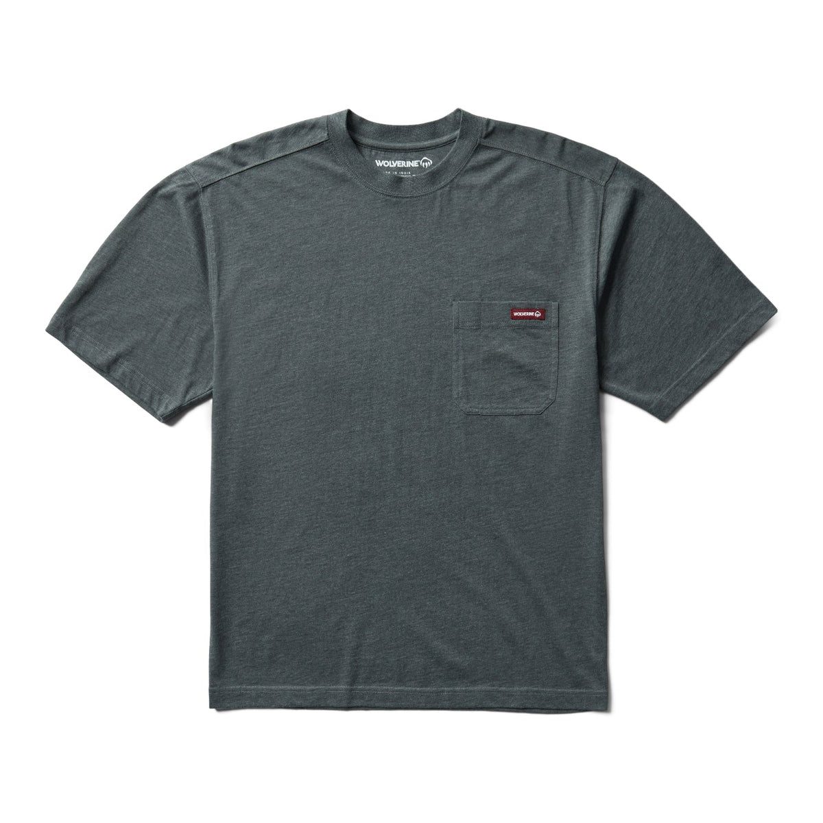 Wolverine Men's Classic Pocket Short Sleeve T-Shirt T-Shirts Wolverine Charcoal Heather 2XL Reg