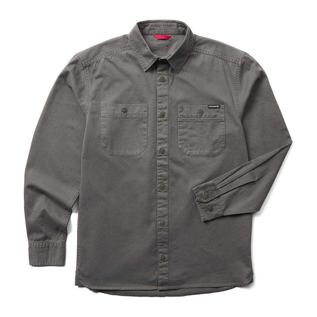 Wolverine Men's Leland Twill Button-Up Long Sleeve Work Shirt