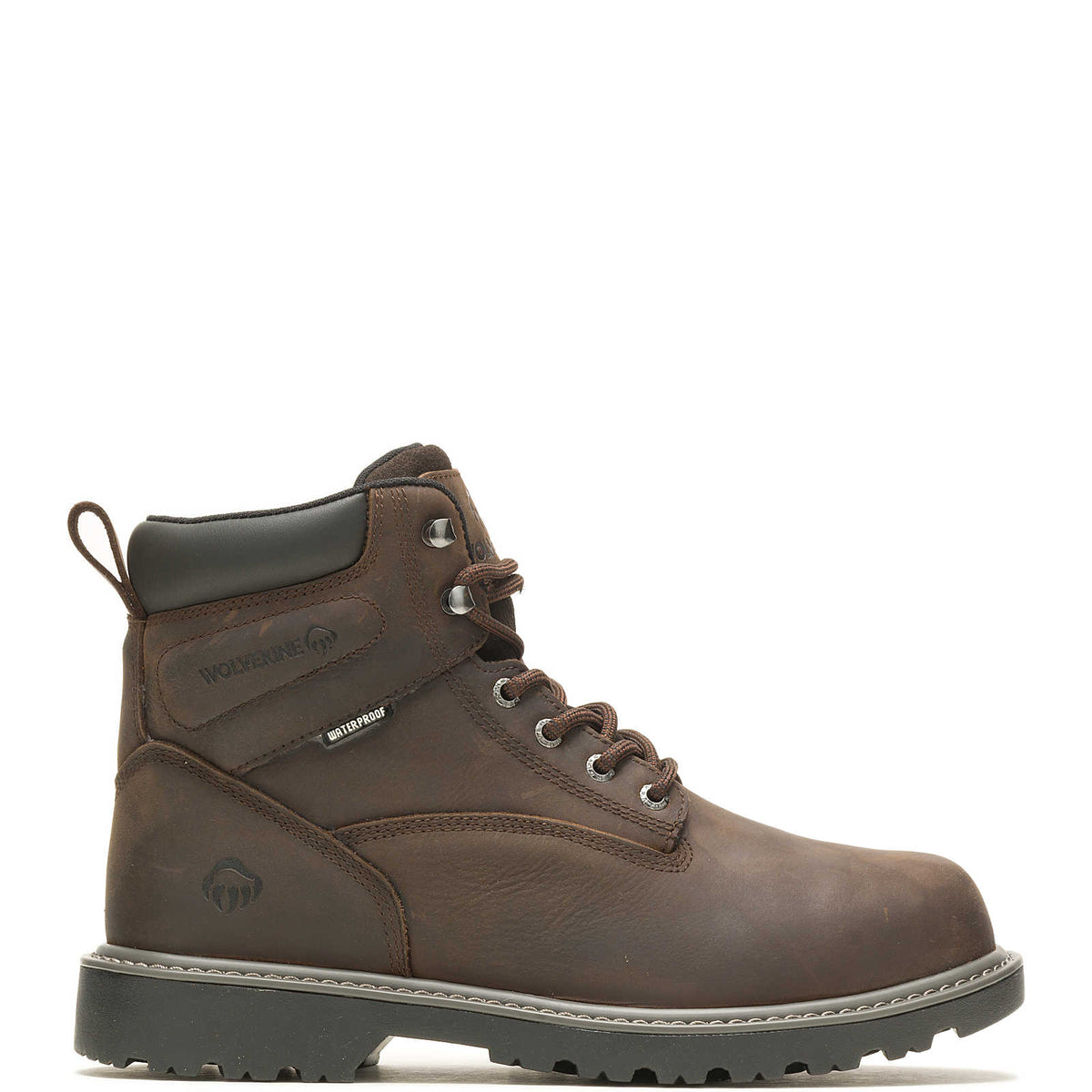 Wolverine Men's Floorhand 6" Waterproof Met Guard Steel Toe Work Boot Work Boots Wolverine Dark Coffee 10 M