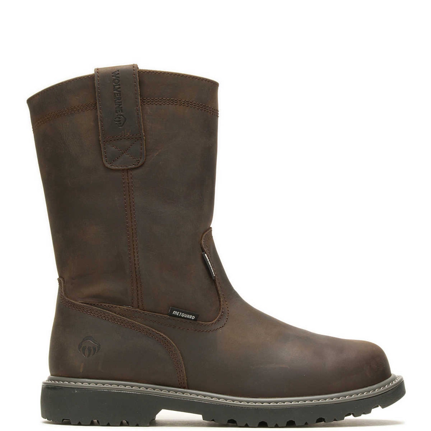 Wolverine Men's Floorhand 10" Waterproof Met Guard Steel Toe Wellington Work Boots Wolverine Dark Coffee 8 M
