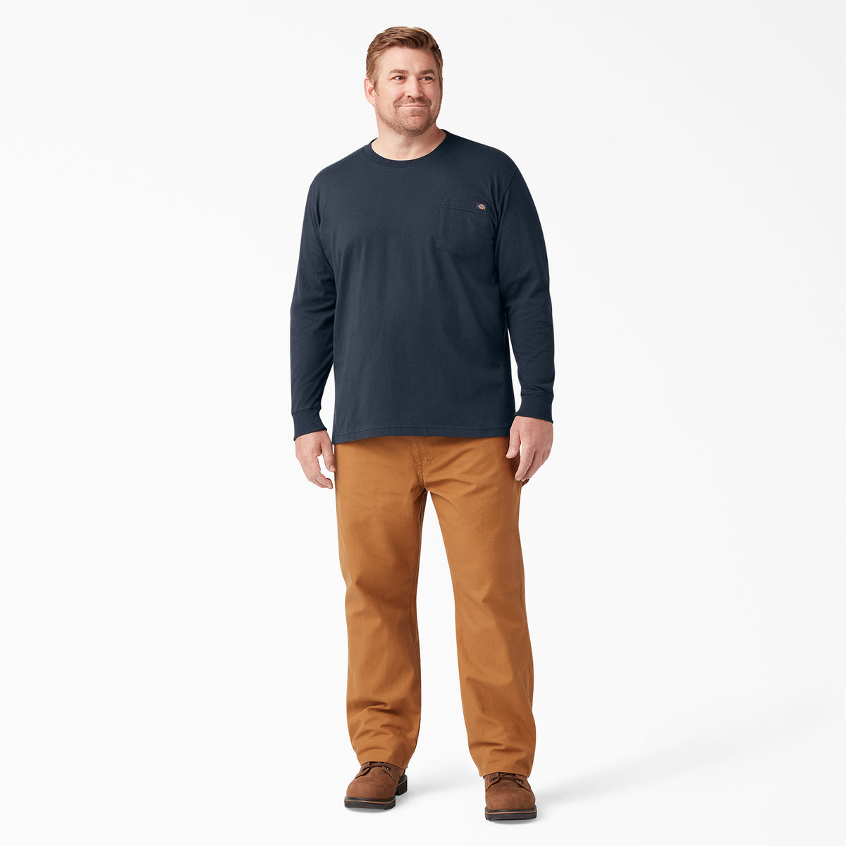 Dickies Men&#39;s Heavyweight Long Sleeve Crew Neck T-Shirt - Work World - Workwear, Work Boots, Safety Gear
