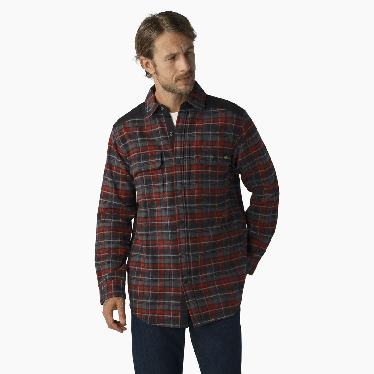 Dickies Performance Snap-Front LS Work Flannel - Work World - Workwear, Work Boots, Safety Gear