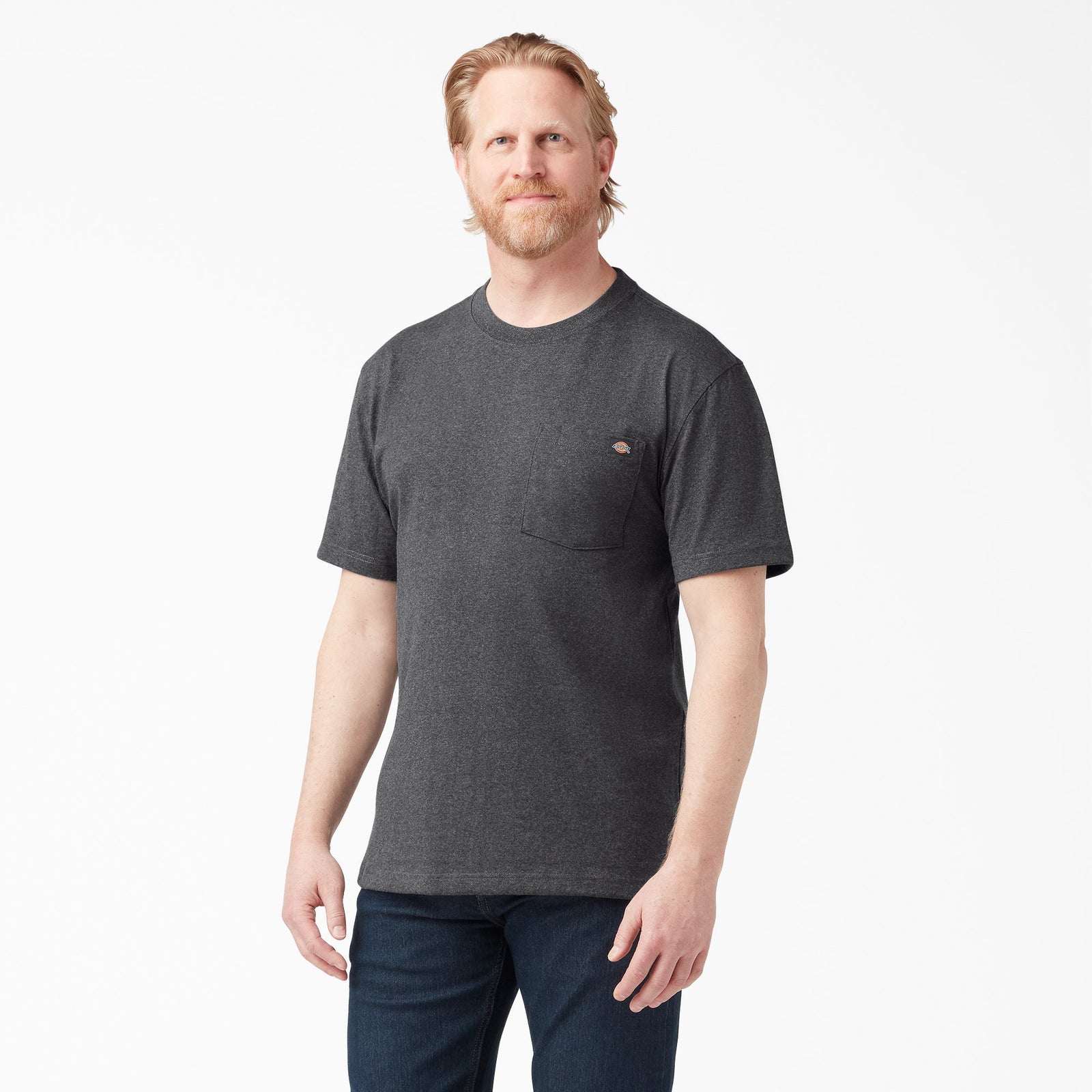 Dickies Men's Heavyweight Heathered Short Sleeve Pocket T-Shirt - Work World - Workwear, Work Boots, Safety Gear