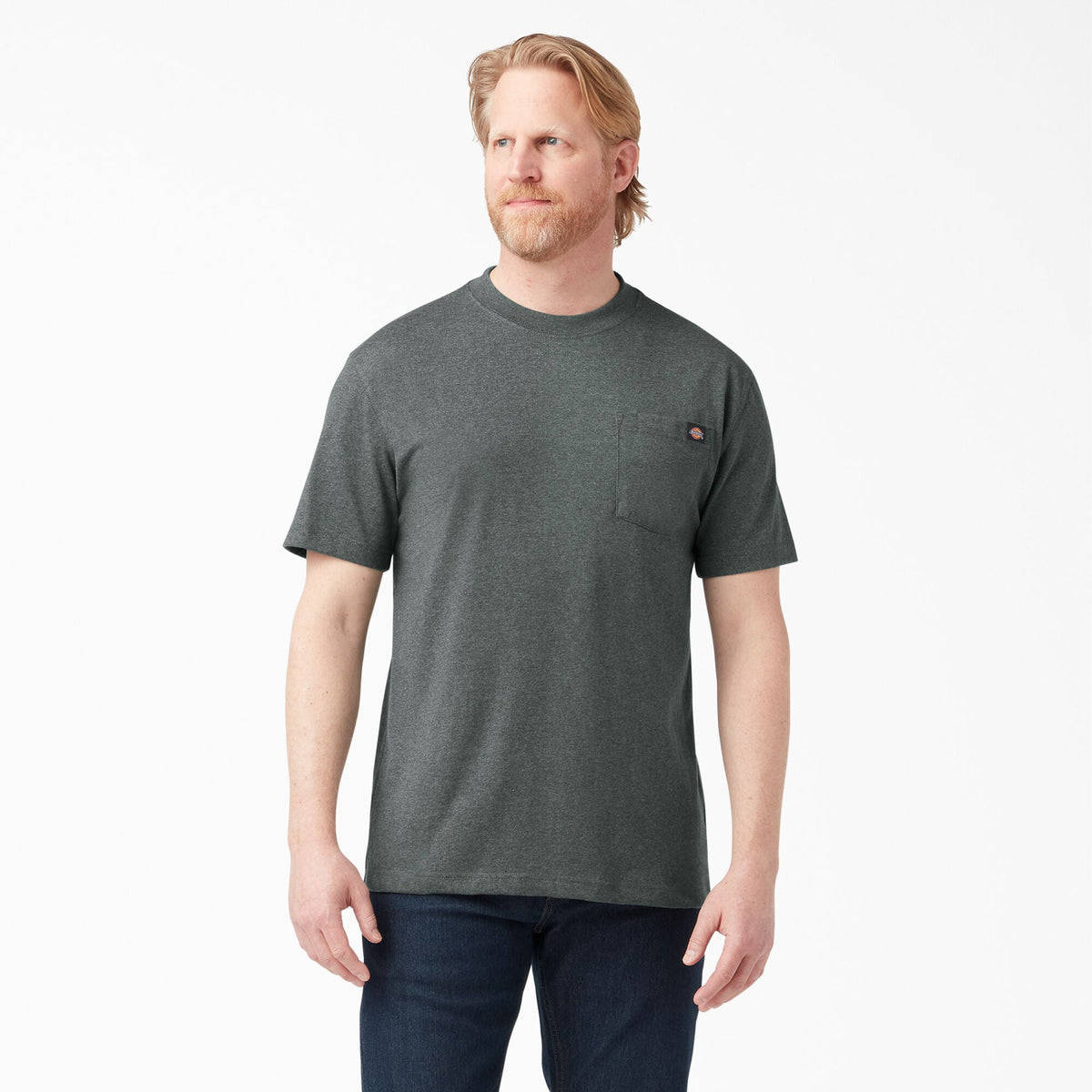 Dickies Men's Heavyweight Heathered Short Sleeve Pocket T-Shirt - Work World - Workwear, Work Boots, Safety Gear