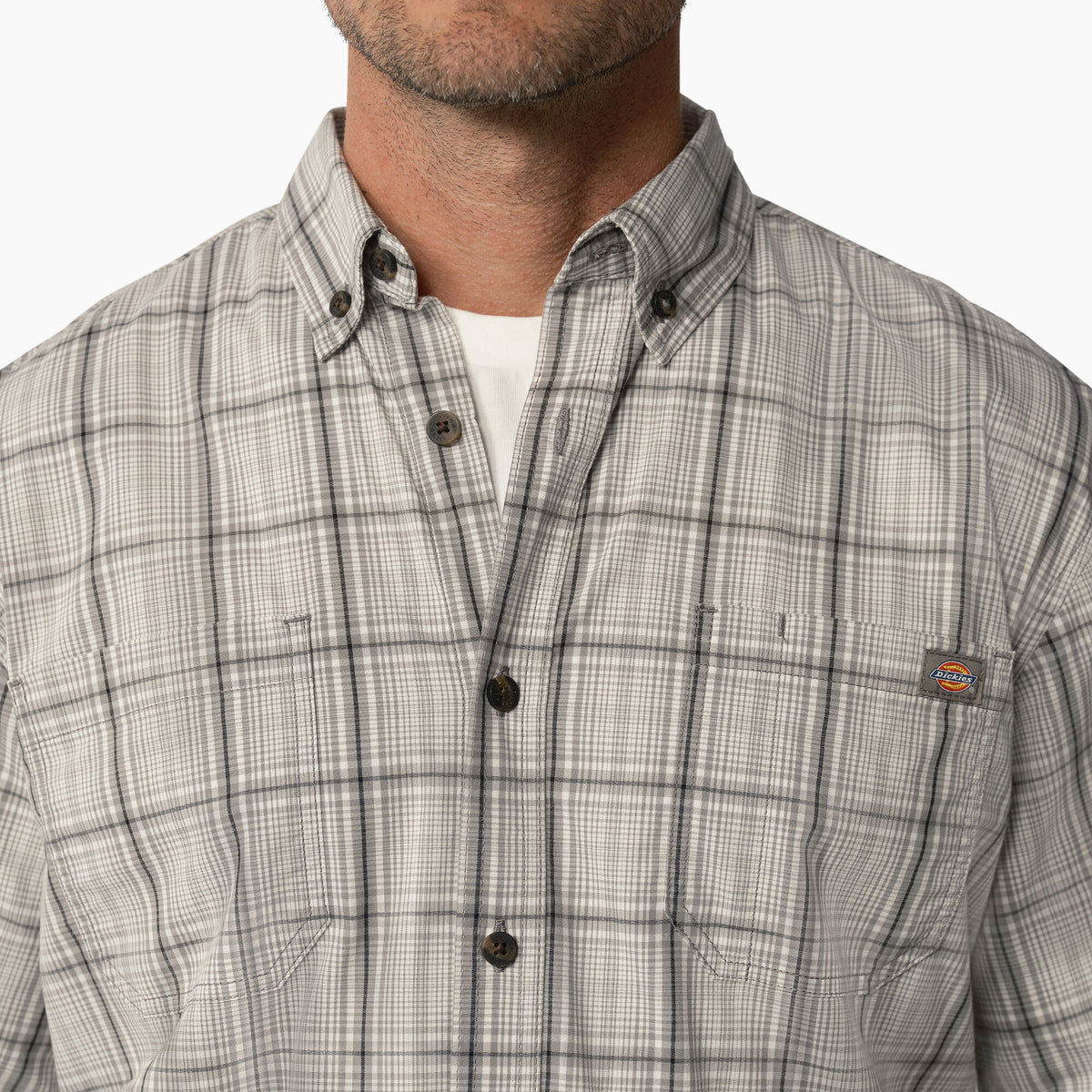 Dickies Men&#39;s FLEX Woven Short Sleeve Button-Up Shirt - Work World - Workwear, Work Boots, Safety Gear
