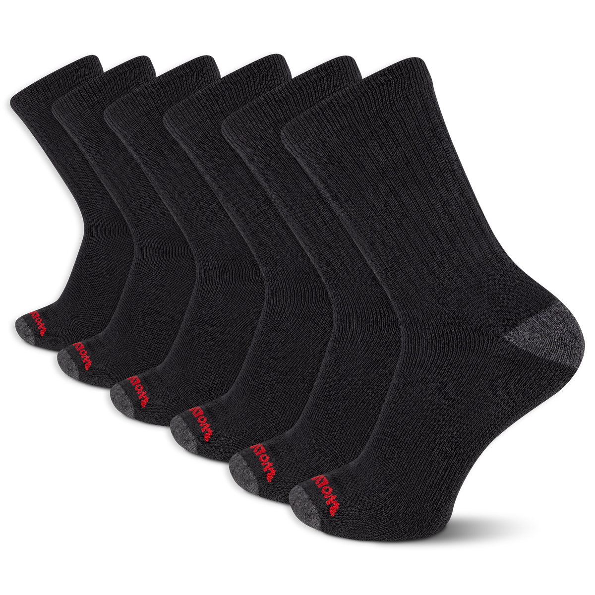 Wolverine Men's Heavy Duty Work Crew Sock (6 Pack) - Work World - Workwear, Work Boots, Safety Gear