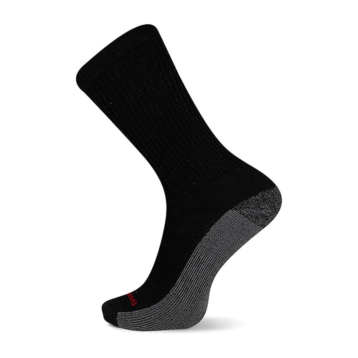 Wolverine Men's Cotton Comfort Steel Toe Crew Sock (6 Pack) Socks Wolverine Black L