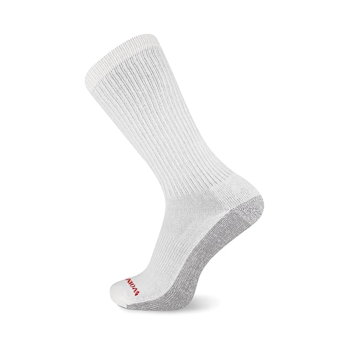 Wolverine Men's Cotton Comfort Steel Toe Crew Sock (6 Pack) Socks Wolverine White L
