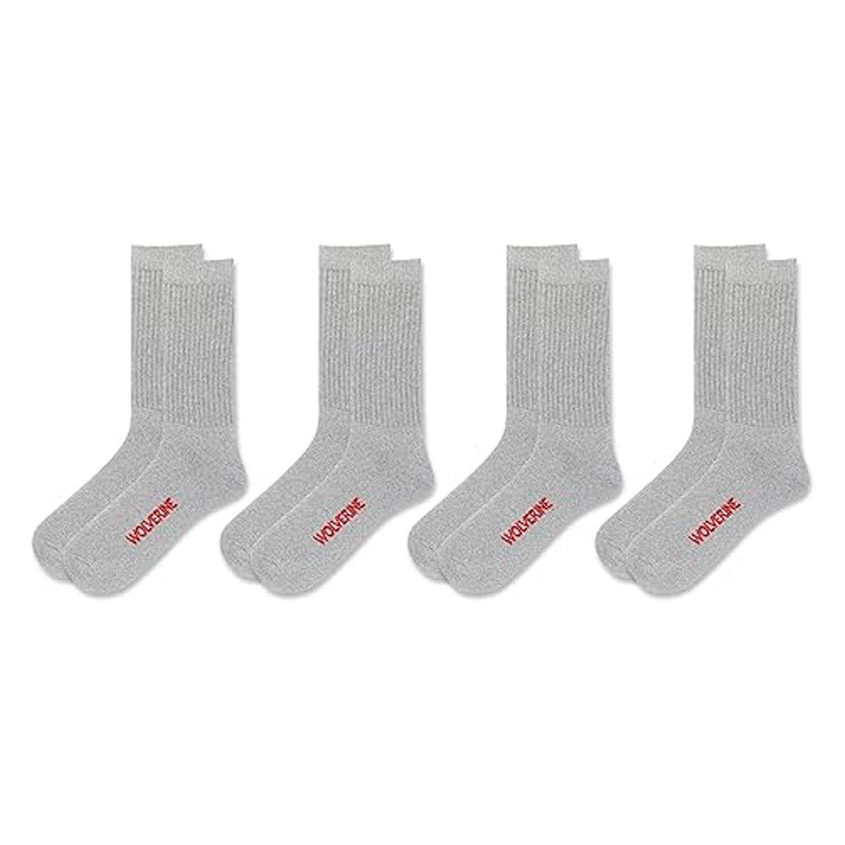 Wolverine Men's Cotton Boot Crew Sock (4-Pack) Socks Wolverine