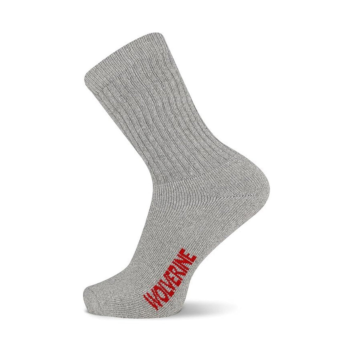 Wolverine Men's Cotton Boot Crew Sock (4-Pack) Socks Wolverine Grey L