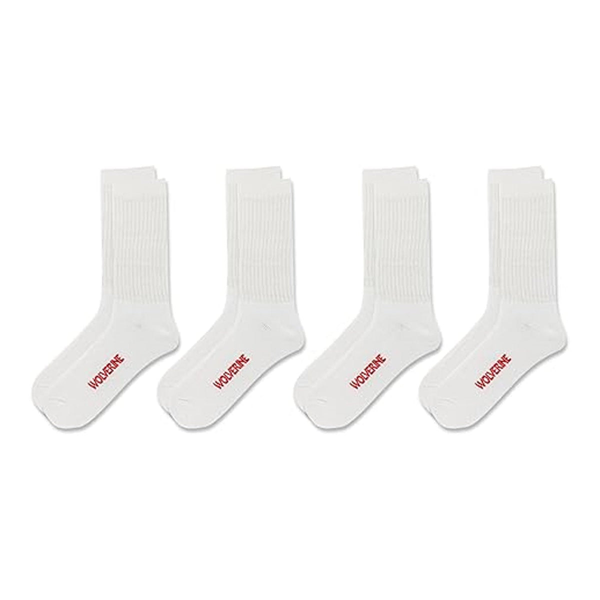 Wolverine Men's Cotton Boot Crew Sock (4-Pack) Socks Wolverine