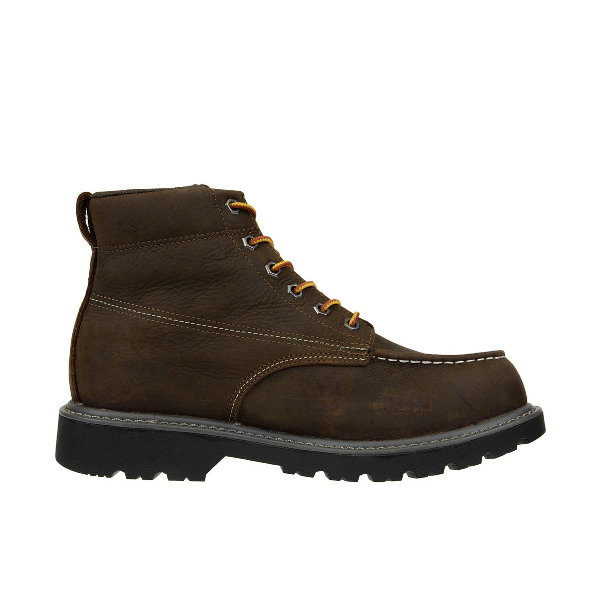 Wolverine Men's Floorhand Moc-Toe 6" Steel-Toe Work Boot Work Boots Wolverine Dark Coffee 10 M