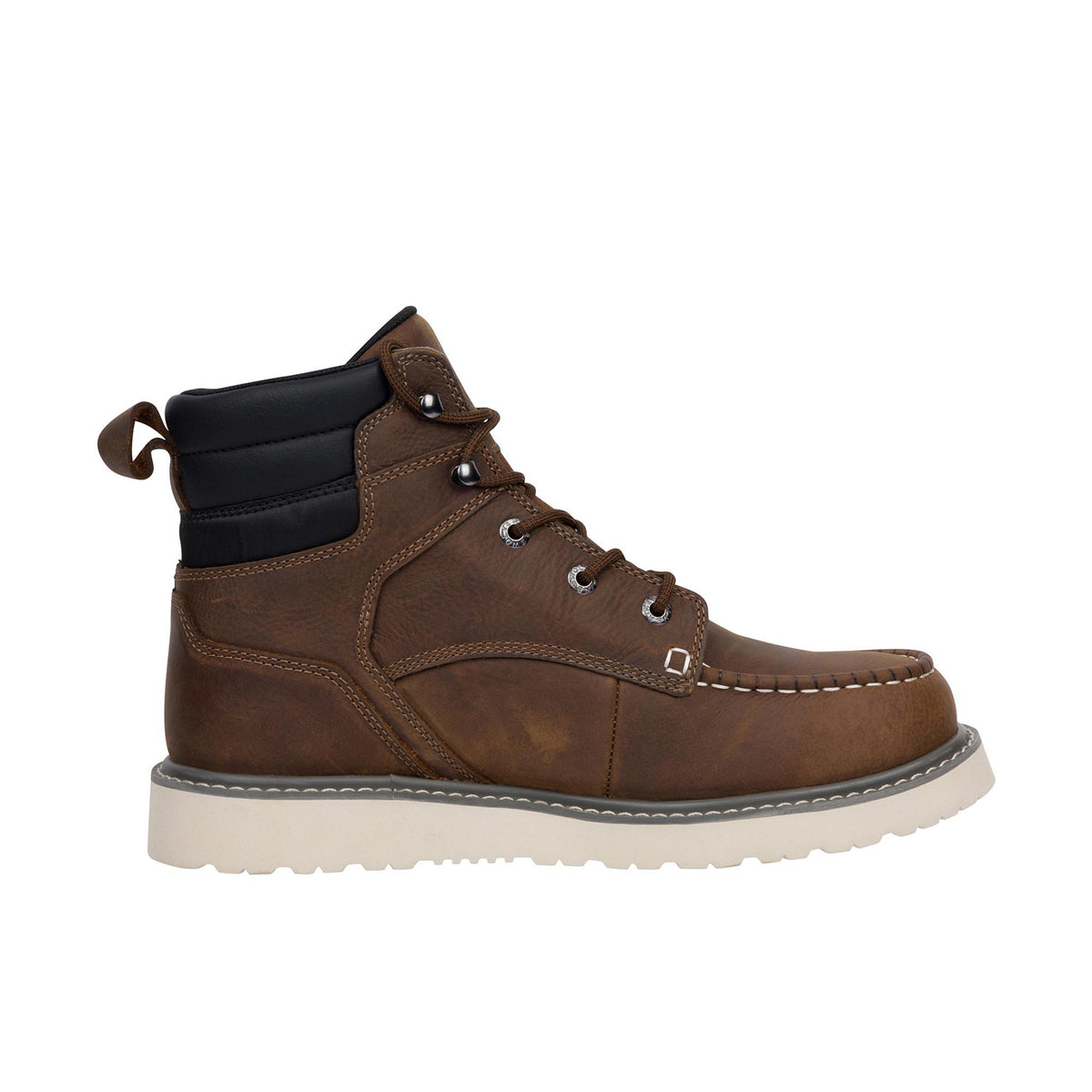 Wolverine Men's Trade Wedge 6" Moc-Toe Work Boot Work Boots Wolverine Sudan Brown 10 M