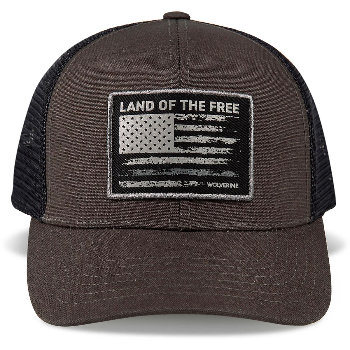 Wolverine Land of the Free Trucker Cap Hats & Caps Wolverine Black Olive OS