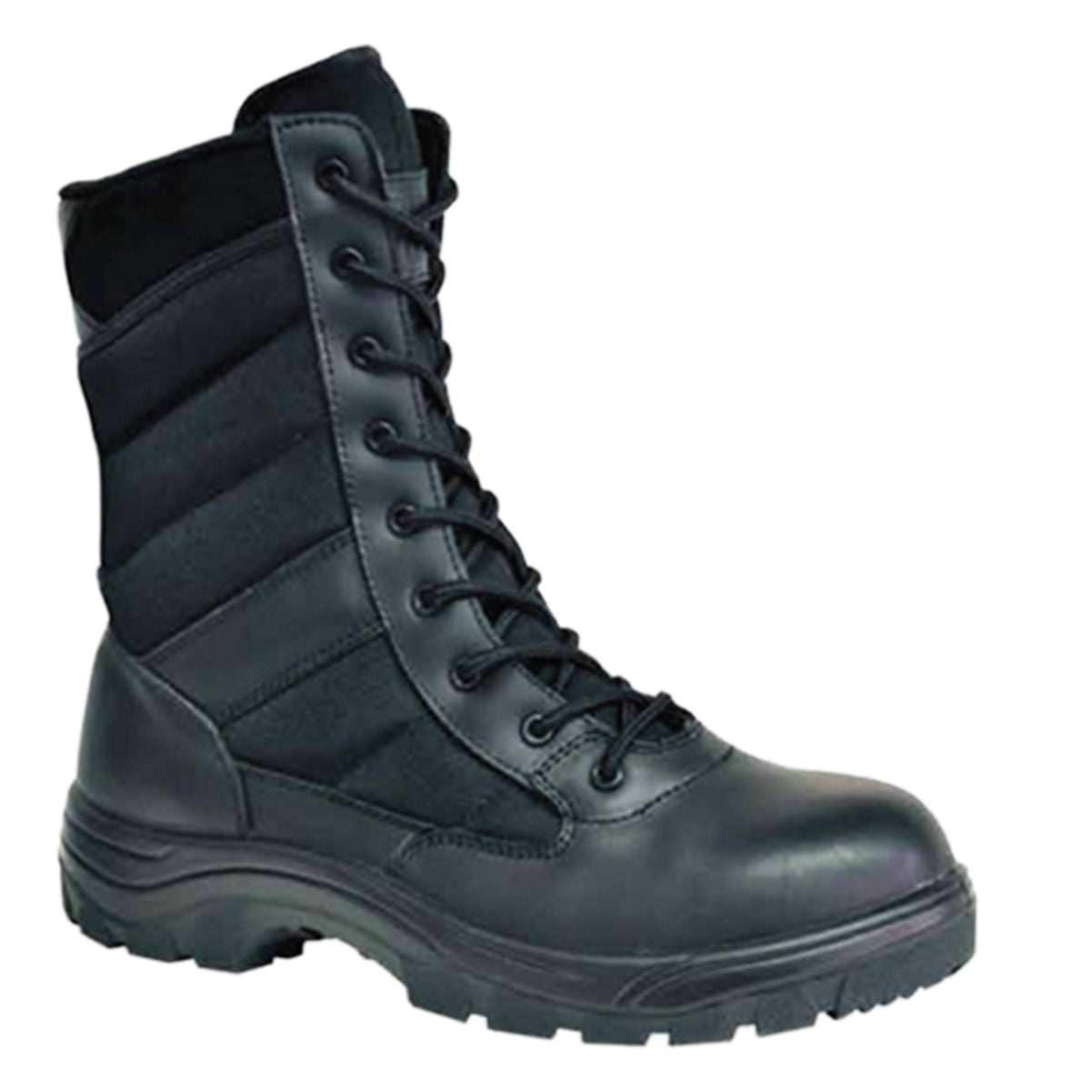 Work Zone Men's 8" Side-Zipper Swat Soft Toe Work Boot Work Boots Work Zone Black 10 M