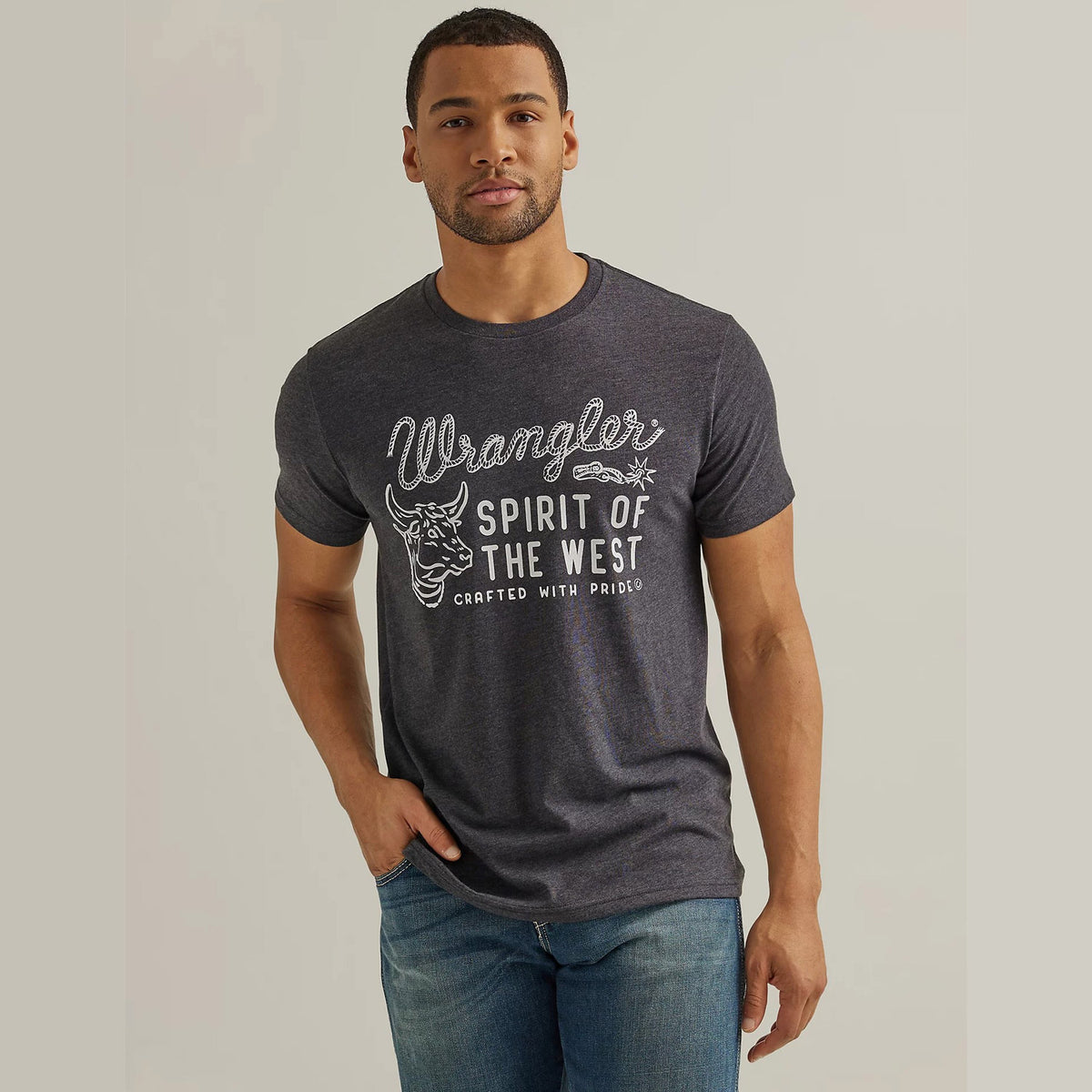 Wrangler Men&#39;s &quot;Spirit of the West&quot; Graphic Short Sleeve T-Shirt - Work World - Workwear, Work Boots, Safety Gear